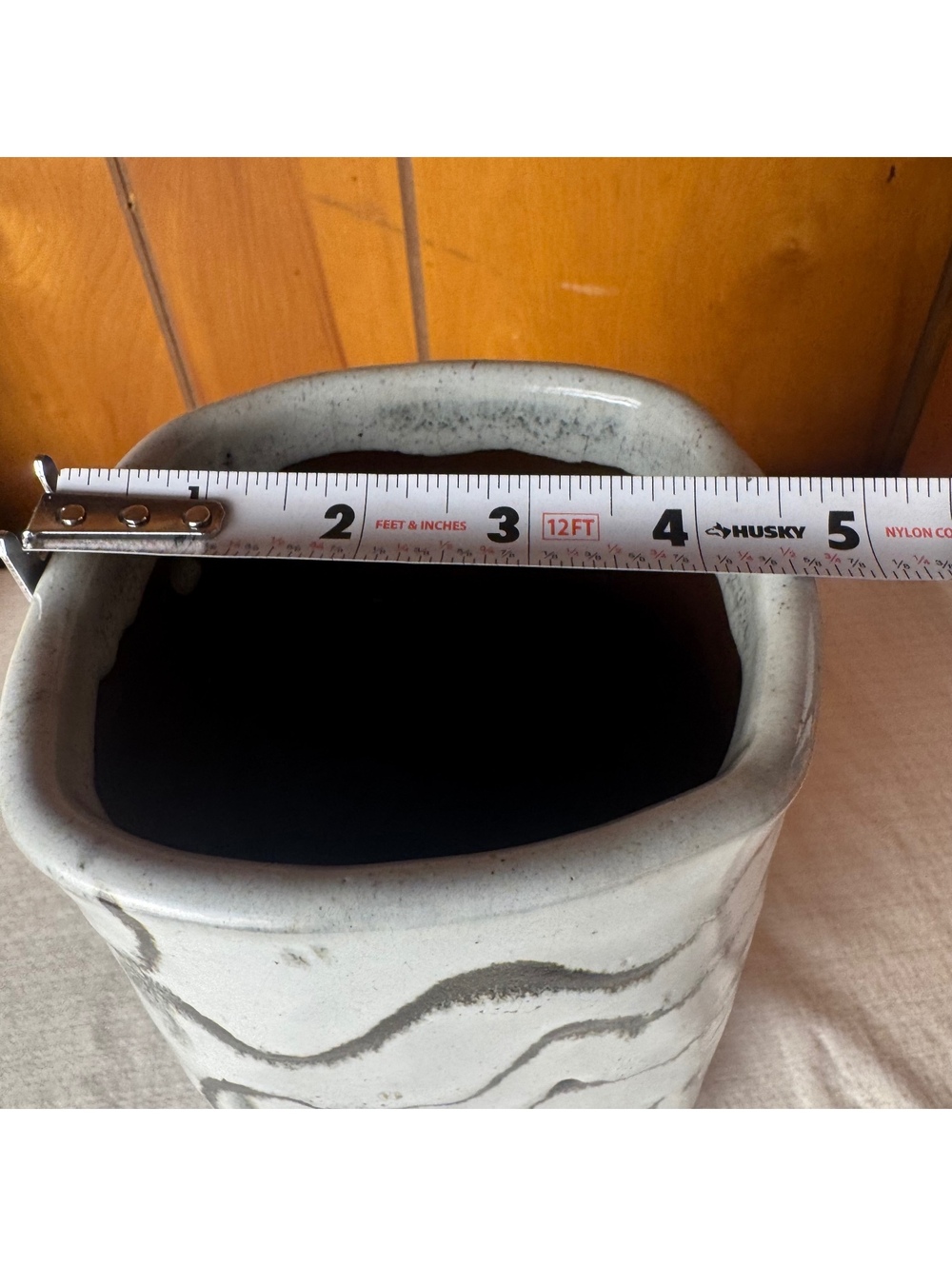 Vintage Studio Pottery Vase Black White Abstract Ceramic 10 Inch - Picture 8 of 8